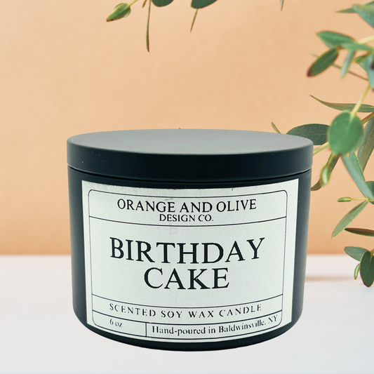 Birthday Cake Tin Candle 6oz
