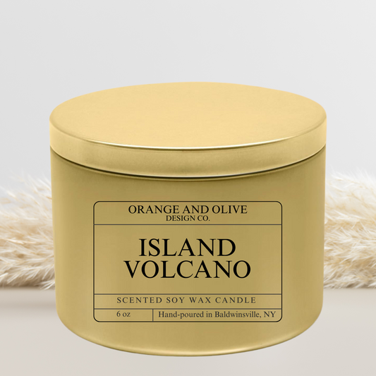 Island Volcano Tin Candle 6oz