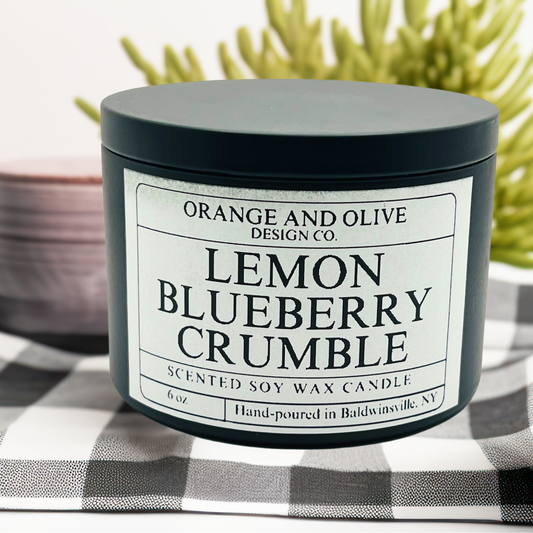 Lemon Blueberry Crumble Tin Candle 6oz