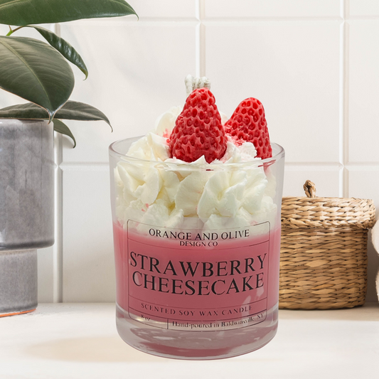 Strawberry Cheesecake Dessert Candle 8oz